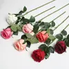 Flor Artificial Nueva Flor Individual de Rosa Flor de Boda Ramo de Flores Falsas Decoración de Flor de Seda de Alta Calidad Floricultura Suave
