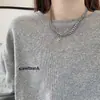Collar de Cadena de Acero Inoxidable con Diseño de Nicho Europeo y Americano, Letra W, Doble Capa, Cadena para Clavícula, Collar Corto Elegante Versátil para Mujeres