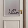 Pegatinas de pared removibles con el lema Hello transfronterizas, decoración de pared de fondo para puerta, porche, fabricantes de pegatinas autoadhesivas de PVC al por mayor