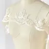 Accesorios de Encaje Hueso Fuera de Blanco Velo de Novia Tocados Materiales Hechos a Mano Tela Apliques de Encaje Parches