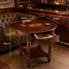 Sofá de Bar de Puros, Club Privado Estilo Americano, Muebles Vintage de Bar de Whisky, Combinación de Asientos Individuales y Dobles Estilo Old Money
