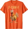 Amazon Cross-Border Nova Camiseta de Manga Curta com Gola Redonda Estampa de Galo Divertido F-Caw-F Top Casual de Manga Curta para o Verão