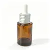 Frascos vazios para óleos essenciais, frascos conta-gotas de ombro reto de alta qualidade 20ml 30ml 50ml, frascos dispensadores para produtos de skincare, suporta pedidos em pequenos lotes