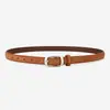 Cinturón de mujer, accesorio de moda, cinturón de cuero gamuza, estilo retro francés, 2.5 cm de ancho, cinturón de gamuza de piel de vaca, venta al por mayor