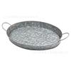 Bandeja de hierro galvanizado ovalada de estilo retro, bandeja de almacenamiento de metal para vajilla europea, bandeja de frutas, bandeja de hierro personalizable