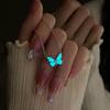 Collar de Luz de Mariposa para Mujer Ins Entrada Lujo Nicho Alta Gama Iluminante Mariposa Cadena Clavícula Regalo de Cumpleaños Novia Cadena de Cuello Mujer