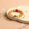 Pulsera de Perlas Color Rojo Vino Estilo Dulce Palacio de Mariposas para Regalo de Mejores Amigas
