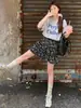 Falda corta floral estilo coreano para mujer, nueva colección de otoño, falda versátil de cintura alta, corte A adelgazante para figuras petite, falda casual de capas