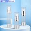 Atacado 15ml/30ml/50ml como Frasco a Vácuo para Loção com Bomba de Pressão Transparente Galvanizada para Dispenser de Skincare e Loção Corporal