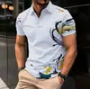 Polo de Manga Corta de Verano para Hombre 2023 Nuevo Casual Cuello Camisero Polo Camisa Moda Masculina Versátil Tendencia Top