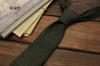 Corbata de vestir para hombre, 7 cm, estilo británico, retro, informal, para mujer, estilo universitario, de algodón y lino coreano, color caqui y amarillo, con rayas