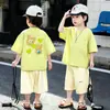 Conjunto de Verano para Niños 2026 Estilo Nuevo Conjunto de Dos Piezas de Camiseta de Manga Corta y Shorts para Niños Bebé Verano Elegante Casual Moderno Estilo de Verano