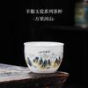 Taza de Té de Porcelana de Jade, Taza Individual de Degustación para Té Kung Fu, Taza de Agua para el Hogar, Taza Individual, Personalización con Logo de Empresa, Artículo de Regalo
