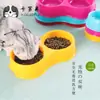Tazón Doble Grande para Mascotas de Plástico para Gatos y Perros Alimentación Agua Doble Propósito Tazón Doble para Mascotas al por Mayor CF-211L