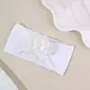 Accesorios Europeos y Americanos Nuevos Más Vendidos para el Cabello de Niños Diadema Ancha Elástica de Nylon con Decoración de Flores Tocado para Bebé Venta al por Mayor