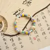 Pulsera de cerámica de Jingdezhen, nueva y que no se decolora, para estudiantes mujeres, pulsera de cuentas de estilo antiguo, pulsera de cerámica fresca y moderna