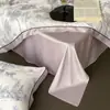 Juego de Cama de Cuatro Piezas Estilo Sábana Ajustable Lyocell Estampado Digital Retro de los 80 Sábana de Cama de Seda de Hielo Funda Nórdica