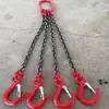 Eslinga de cadena de elevación G80 de acero al manganeso de una pata, doble pata, cuatro patas, Eslinga de cadena industrial de acero al manganeso de alta resistencia