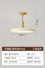 Luminária de teto para sala de estar, estilo americano, retrô, cor nogueira, lâmpada principal para hall, 2025, novas lâmpadas antigas para quarto e sala