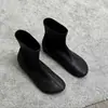 Nueva Colección Otoño/Invierno 2026: Botines redondos, cortos, elásticos, de ajuste ceñido, botines de moda con suela plana, botines para mujer sin cordones