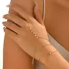 Pulsera Multicapa Incrustada con Diamantes, Elegante y de Alta Gama, Accesorio para la Mano de Cadena Dorada Sencillo y Versátil, Accesorio de Estilo Nicho para Mujeres