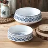 Tigela Grande de Melamina Xiangyuan para Uso em Restaurante e Hotel, Tigela de Porcelana Azul e Branca para Bucho de Boi, Intestino de Pato e Coalhada de Sangue, Tigela para Peixe Sour Pickled de Uso Comercial
