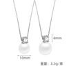 Conjunto de Colar e Brincos de Prata Esterlina S925 com Diamante Princess de Quatro Garras para Mulheres Moda Simples Pérola Sintética Brincos de Alta Qualidade