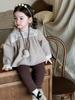 Traje de Otoño para Niños Estilo Coreano Ropa para Niños Ropa de Bebé Camisa de Muñeca con Leggings para Niñas Ropa de Otoño e Invierno para Bebé