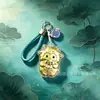 Oro puro 999, llavero del Año de la Oveja, diseño lindo de caricatura, viene con una alcancía, empaquetado en una caja flotante, perfecto como recuerdo o regalo para eventos de transmisión en vivo