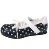 Zapatos Mary Jane de tiras con lunares para mujer, moda nicho primavera/verano 2026, con aumento de altura interno, hebilla de una tira, zapatos de corte bajo de una sola pieza
