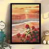 Pintura de diamantes hecha a mano DIY bordado de diamantes paisaje bosque lago versión coreana 5D con marco Amazon lote de fábrica ventas directas