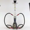 Set Completo de Hookah Árabe Popular Transfronterizo de Doble Tubo de Vidrio para Uso en Bar y Hogar Set para Fumar Shisha