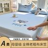 Lençol de Cama de Algodão Grosso com Bordado de Desenho Animado Classe A Lençol de Elástico Verão 100% Algodão Puro Cobertura de Cama de Solteiro 1,5m 1,8m Jogo de Cama