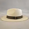 Chapéu de Palha de Aba Reta Novo Estilo Transfronteiriço, Chapéu de Sol de Verão para Uso Externo Masculino e Feminino, Chapéu Panamá, Chapéu para Pesca e Montanhismo