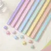 Origami de estrela feito à mão de alta aparência em cores de macaron, garrafa da sorte de estrela de cinco pontas feminina estilo ins, presente