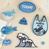 Patches Bordados Série Azul Original Desenho Animado Decoração Acessórios para Roupas para Jaquetas Rasgadas Patch Bordado