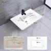Lavabo Integrado de Cerámica con Esquinas Redondeadas Grandes Gabinete de Baño a Prueba de Salpicaduras Lavabo Lavamanos Jinbaisheng G1180