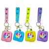 Llavero Monedero Cuadrado de Silicona de Flamenco Colgante de Bolso Lindo Mini Billetera Pequeña de Cuatro Colores Llavero