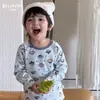 Clase infantil Beixinan Ropa y Pantalones de Algodón Puro Lycra Otoño para Niños y Niñas, Conjunto de Ropa Interior Térmica Sin Costuras