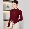 2026 Nova Camisa Base Térmica com Gola Alta Meia-Altura Forrada de Lã Grossa para Mulheres, Roupa Interna Térmica de Outono e Inverno, Roupa de Manga Longa para Mulheres