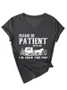 Por favor, tenga paciencia. Amazon Ebay Sitio Independiente Camiseta de Manga Corta con Cuello en V de Moda y Única para Mujer