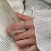 Anillo de Plata de Ley S925 con Diamantes Paraiba para Mujer, Estilo Vintage Japonés, Diseño de Nicho de Alta Gama, Anillo Popular