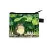 Nova Carteira de Moedas Curta de Poliéster com Design Simples e Estampa de Anime, Carteira Hayao Miyazaki, Pequeno Porta-Cartões, Mais Vendida