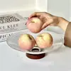 Plato de Fruta Creativo Simple Vidrio Cristal Transparente Moderno Hogar Sala de Estar Mesa de Café Bocadillo Fruta Seca Plato Personalizado y Exquisito