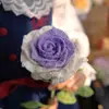 Paquete de Material de Tejido Rosa Tailandés Ramo Tejido Terminado Hecho a Mano Decoración de Flores Ramo para el Día de la Diosa Regalo