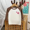 Nuevo camiseta de manga larga para niños otoño 2024 niñas bebé estilo western todo partido base camiseta top ropa de hombre venta al por mayor