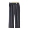 Calça reta estilo mãe, nova coleção outono 2026, estilo outono-inverno, calça para mulheres de meia-idade e idosas acima de 50 anos, cintura elástica, calça longa de corte solto