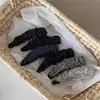 Pinza Banana Plisada Cuadros Estilo Coreano Cola de Caballo Alta Tamaño Grande para Cabello Grueso Pasador Vertical para la Parte Posterior de la Cabeza de las Mujeres