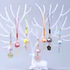 Colgante de Gato de Cerámica Sakura Cadena para Teléfono Móvil Colgante Creativo de Bolsa de la Fortuna Colgante Llavero DIY Colgante Pequeño