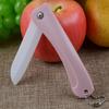 Color Paja de Trigo Cuchillo Cerámico Plegable Cuchillo para Melón y Fruta Cuchillo Pelador para Alimentos Complementarios de Bebé Regalo Portátil Cuchillo para Cortar Fruta Cuchillo Plegable
